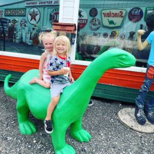 jonah and sloan on our dino